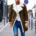 thumbnail image 3 of EGNMCR Jackets for Men Men Winter Warm Turndown Neck Softshell for Windproof Soft Coat Jacket, 3 of 6