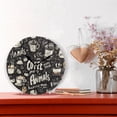 thumbnail image 2 of WOBOGO Coffee Picture Wall Clock 10in Silent Mechanism Battery Operated Retro Style for Living Room Bedroom and Kitchen Black Pointer, 2 of 10