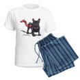 thumbnail image 5 of CafePress - French Bulldog Lover Women's Light Pajamas - Women's Short Sleeve Print T-Shirt and Pants Light Cotton Pajama Set, 5 of 7