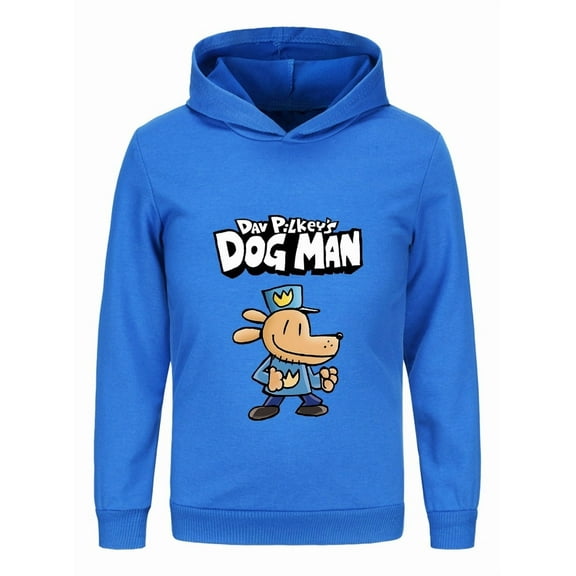 Dog Man Full Body Uniform Design Kids Shirt – Long Sleeve Graphic Top for Boys & Girls