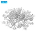thumbnail image 3 of Uxcell Flower Bead Caps, 100Pcs 11x4mm Hollow Metal Spacer Bead End Caps Silver Tone, 3 of 6