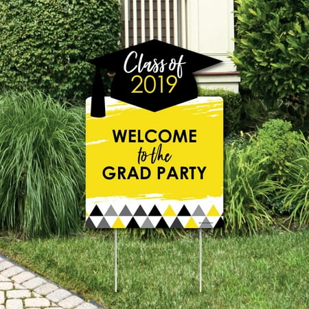 Yellow Grad - Best is Yet to Come - Party Decorations - 2019 Graduation Party Welcome Yard