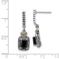 thumbnail image 3 of 14K Two-Tone Gold Earring Drop & Dangle Yellow Women'S Onyx Black 27 mm 8, 3 of 3