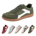 thumbnail image 2 of NOKIO Women's 𝖫a𝖼e Up Sneakers Lightweight Non-S𝗅ip F𝗅a𝗍s Sport Shoes Retro Fashion Running Tennis Comfortable Casual Walking Shoes Soft Breathable Daily Shoes, 2 of 9