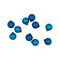 thumbnail image 6 of Northlight 2-Finish Christmas Glass Ball Ornaments - 1.5" (40mm) - Blue - 10ct, 6 of 7