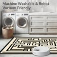 thumbnail image 5 of ODIKA 4'x6' Machine Washable Non-Slip Area Rug, Labyrinth Lines Black & Beige Greek Key High Traffic Rug, Beige, 52154, 5 of 7