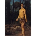thumbnail image 3 of Hans Thoma 14x18 Black Modern Framed Museum Art Print Titled - Daniel in the Lion's Den (1886), 3 of 5