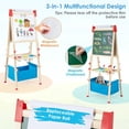 thumbnail image 2 of Easel for Kids, All in 1 Double Sided Wooden Art Easel w/Magnetic Chalkboard, Whiteboard, Paper Roll, Storage Tray & Bag, Letters & Numbers Magnets, Height Adjustable Toddler Easel, 2 of 7