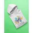 thumbnail image 3 of Flowers And Butterfly. Hoodie Women -Image by Shutterstock, Female Medium, 3 of 4