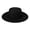 Black, variant on Women's Wide Brim Flat Top Felt Fedora Hat: Vintage Felt Hat for Formal & Casual Styling
