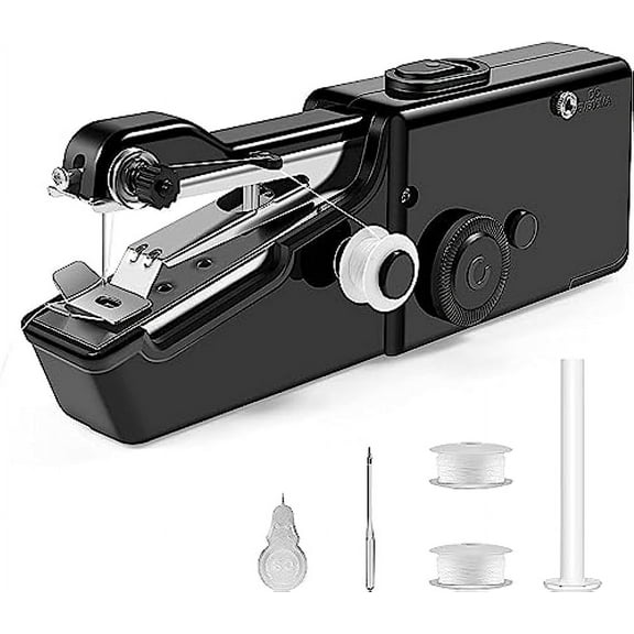 Lightweight and Easy Operated Cordless Handheld Sewing Machines for Beginners, Mini Hand Sewing Machine with Accessory Kit, Portable Sewing Machine for Home Quick Repairing and Stitch Handicrafts