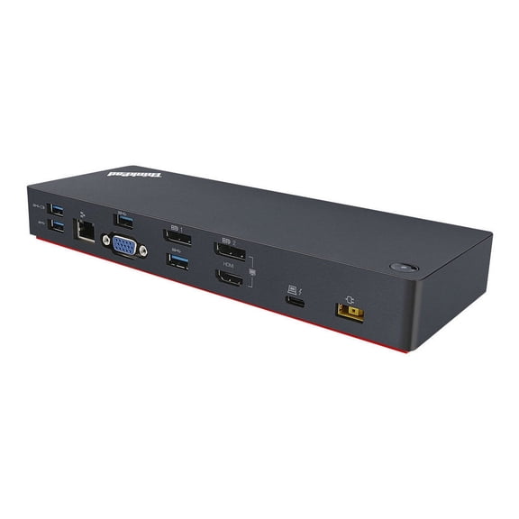 Lenovo ThinkPad Thunderbolt 3 Dock - Port replicator - Thunderbolt 3 - VGA, HDMI, 2 x DP - GigE - 135 Watt - United States - for ThinkPad P51s; P52s; T25; T470; T470s; T480; T480s; T570; T580; X1 Carbon; X1 Tablet; X1 Yoga; X280; X380 Yoga; ThinkPad Yoga 370