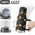 thumbnail image 4 of 40oz Halloween Tumbler with Straw and Lid Skull Pumpkin Travel Coffee Tumbler Cup with Handle for Halloween Birthday Gifts, 4 of 5