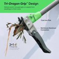 thumbnail image 4 of Heavy Duty Weed Puller Tool, Stand Up Dandelion Weeder with 40" Handle, 3 Claws & Fiberglass Foot Pedal, Weeding Tool Made with Cast-Iron, Easily Remove Weeds Without Bending or Kneeling, 4 of 5