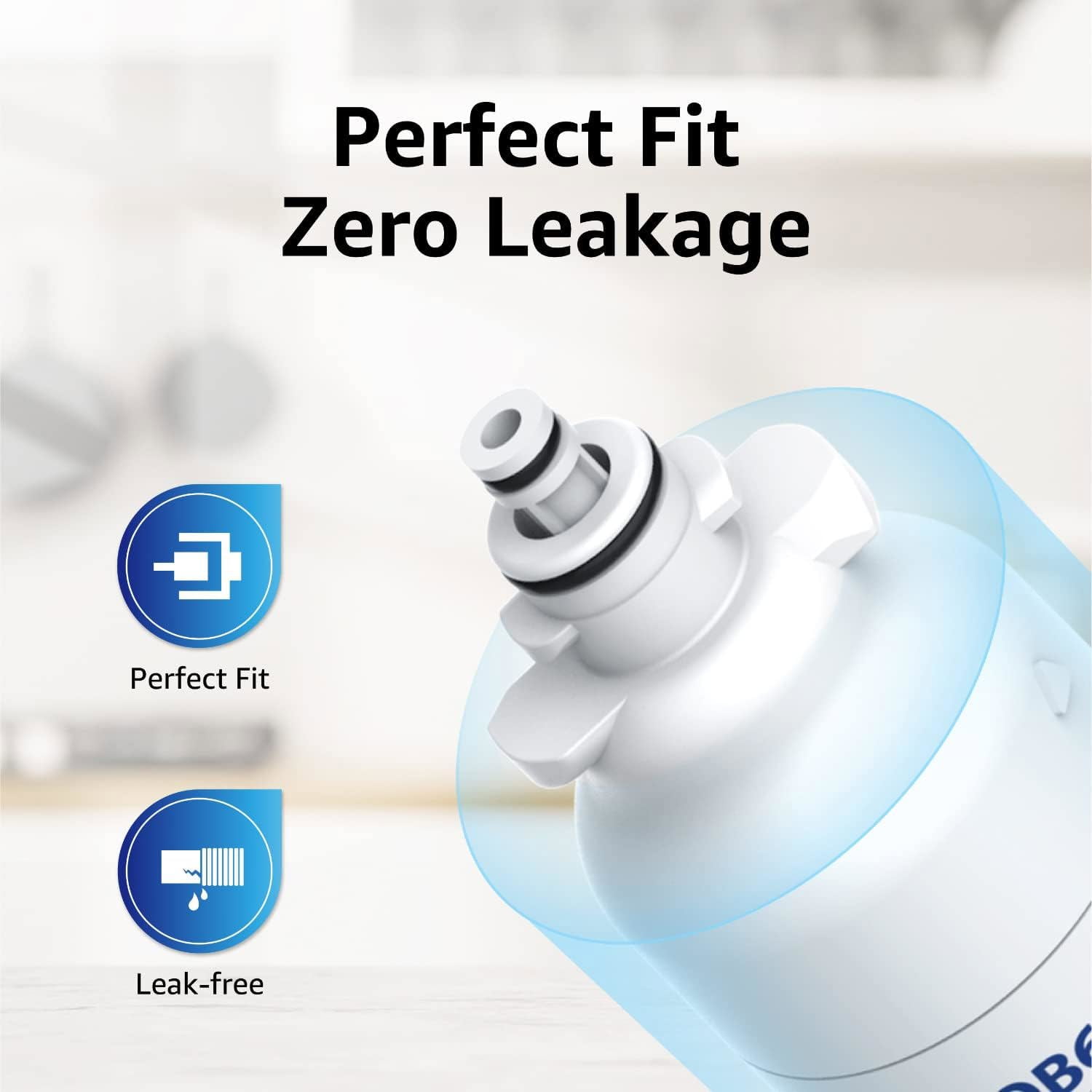 Overbest ADQ73613401 Refrigerator Water Filter, Replacement for LG® LT800P®, ADQ73613402, ADQ73613408, ADQ75795104, Kenmore 9490, 46-9490, LSXS26326S, LMXC23746S, LMXC23746D, Pack of 3
