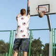 thumbnail image 5 of Honeii Umbrella Cat print basktball shirt for men and women, Unisex basketball jersey for Theme party-X-Large, 5 of 6