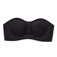 thumbnail image 2 of Bralette sin tirantes para mujer Push Up Lencería sin costuras invisible antideslizante Fernando negro, 2 of 8