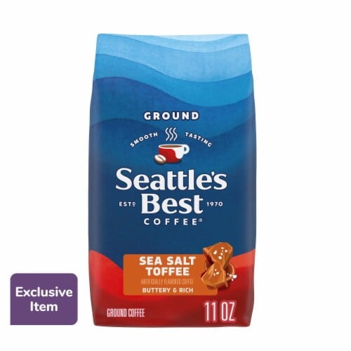 Pack of 2 - Seattle's Best Coffee Sea Salted Toffee Ground Coffee 11 oz Packaging May Vary