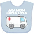 thumbnail image 3 of Inktastic My Mom Saves Lives Ambulance Boys or Girls Baby Bib, 3 of 4