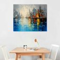 thumbnail image 2 of GOSMITH Landscape Modern 3D Oil Paintings on Canvas Hand Painted Large Abstract Canvas Wall Art Textured Lake View Artwork for Home Decorations Ready to Hang 20x16in, 2 of 4
