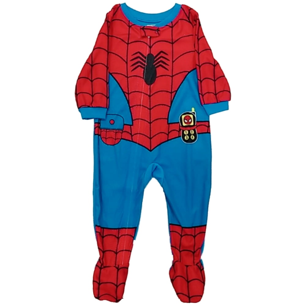 Marvel Infant Boys Red & Blue SpiderMan Superhero Footie