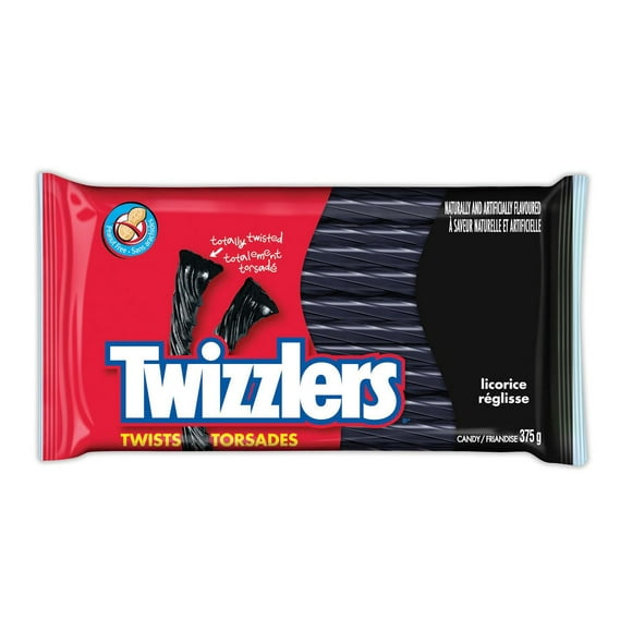TWIZZLERS Twists Licorice Candy, 375g