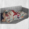 thumbnail image 6 of Christmas Soft Flannel Fleece Blanket, Santa and Teddy Bear Vintage Christmas Season Ornaments Party Kids Nursery Theme, Cozy Plush for Indoor and Outdoor Use, 50" x 70", Multicolor, by Ambesonne, 6 of 6