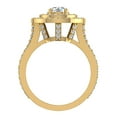 thumbnail image 3 of Round Cut Diamond Double Halo Split Shank Engagement Ring 1.80 CT TW 18K Gold (G,SI1), 3 of 5