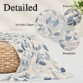 thumbnail image 3 of Blue Botanical Queen Pillow Covers, Farmhouse Spring Summer Plant Soft Breathable Throw Pillow Cases with Invisible Zipper, Decorative Pillowcase Pillows Protectors for Sofa Bed Chair 20"x30", 3 of 9