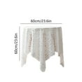 thumbnail image 3 of Blueek Elegant White Lace Dining Tablecloth - 24x24 Inch - Wrinkle-Proof Polyester Cover for Wedding, Party & Home Decor(Flower Style), 3 of 6