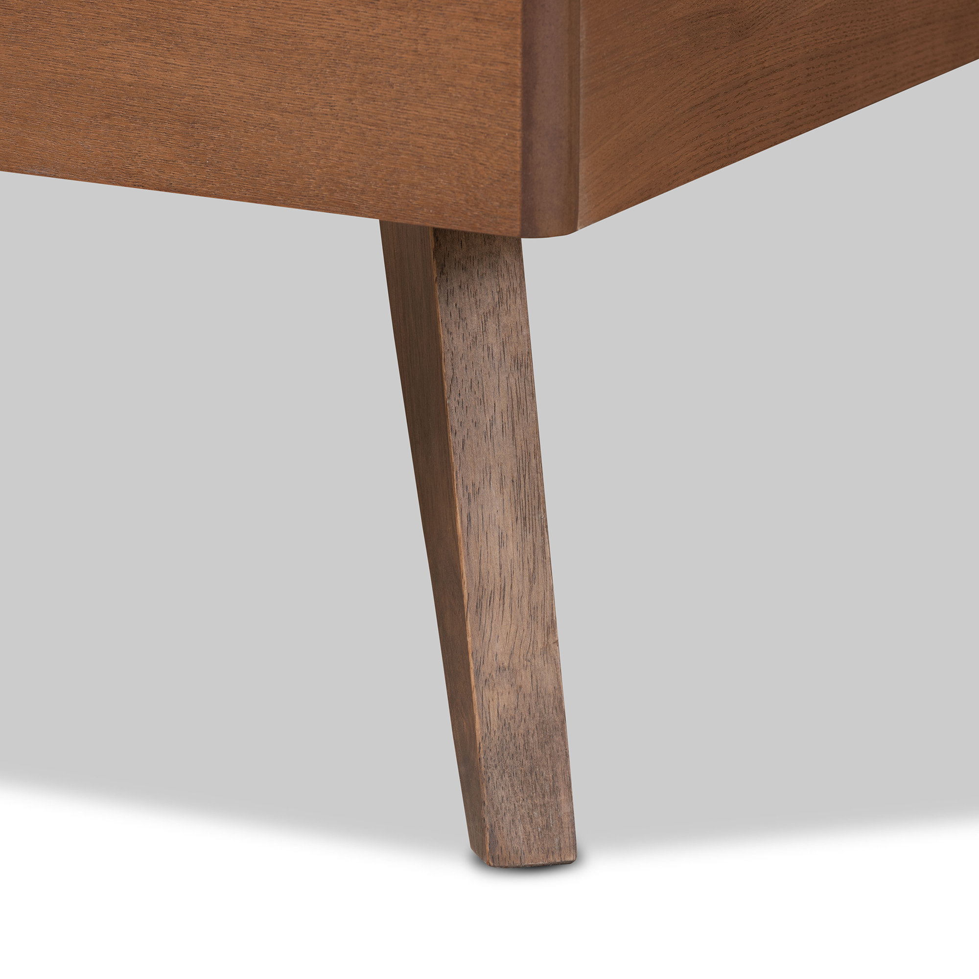 Baxton Studio Takeo Transitional Wood Platform Bed, Twin, Ash Walnut
