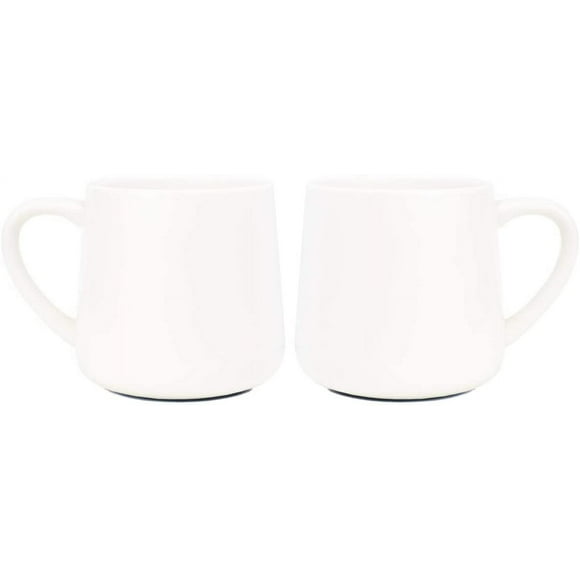 Glossy Ceramic Coffee Mug, Pink Tea Mug for Office and Home, 18 oz, Dishwasher and Microwave Safe, 1 Piece (White-2)