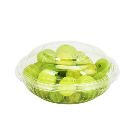 Dart C8BCD, 8-Ounce PresentaBowls Clear Plastic Salad Bowl with Clear Dome Lid, Serving/Catering Take Out Deli Bowls, Carry Out Food Containers