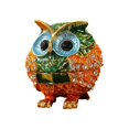 thumbnail image 3 of Diamonds Encrusted Owl Shaped Alloy Jewelry Box With Secure Storage Compartment for Earrings Necklaces, 3 of 8