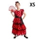 thumbnail image 1 of Spanish Girl Dress Set Girl Long Red Flamenco Dress Skirt Vintage Stage Performance Clothes, 1 of 5
