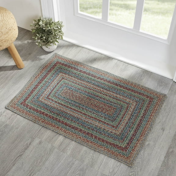 VHC Brands Multi Jute Rug Rect w/Pad 24x36