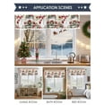 thumbnail image 6 of Valance Curtains for Kitchen Windows Xmas Snowman Bell PoinsettiaRod Pocket Valance Farm Truck Vintage LetterShort Window Curtain Topper for Bedroom Living Room Bathroom 54x18in, 6 of 7