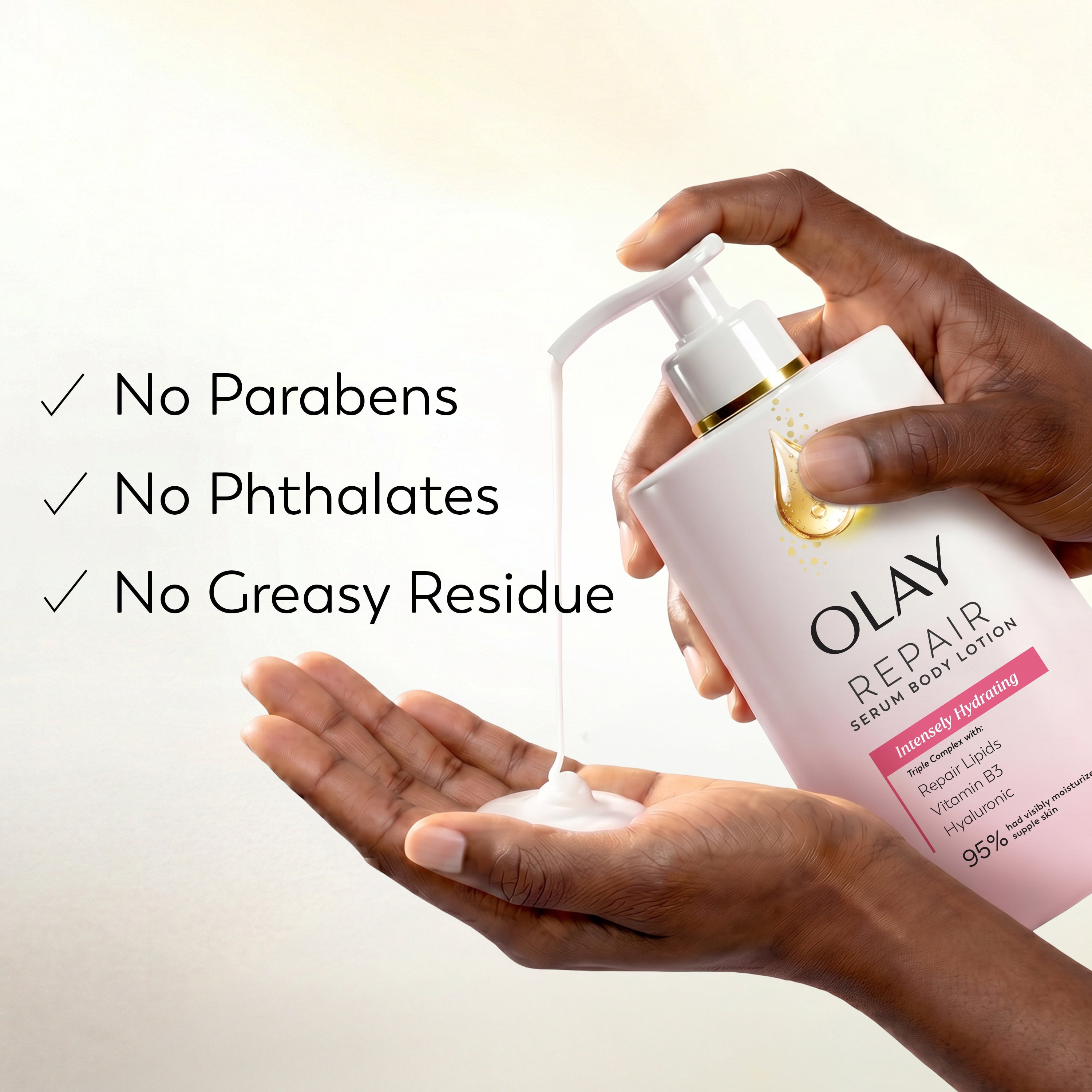 Olay Intensely Hydrating Body Lotion with Hyaluronic Acid and Niacinamide, 17 fl oz