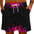 thumbnail image 6 of AXXD Sweat Shorts Men Summer Flame Printing Special Print Beach Casual Trouser Shorts New Arrival, 6 of 10