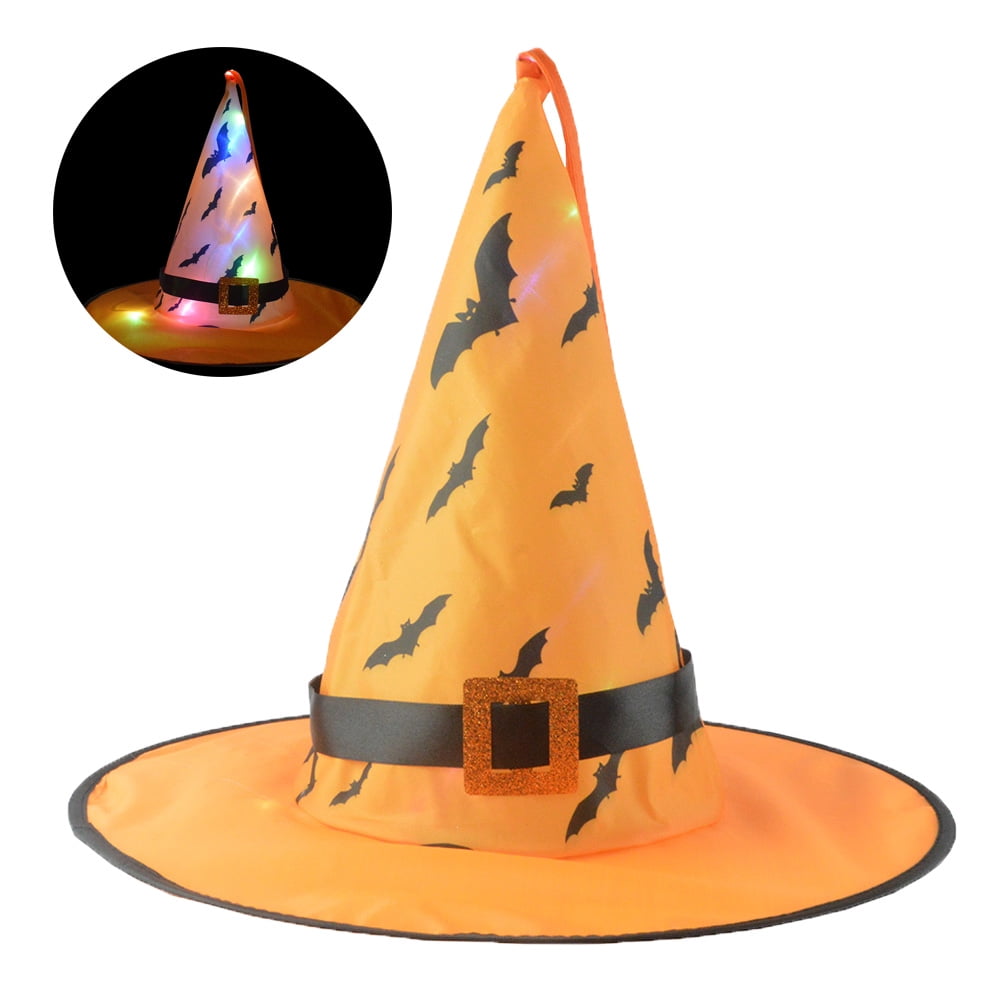 Surgical Scrub Hats/Caps Halloween  Orange Flying Bats 