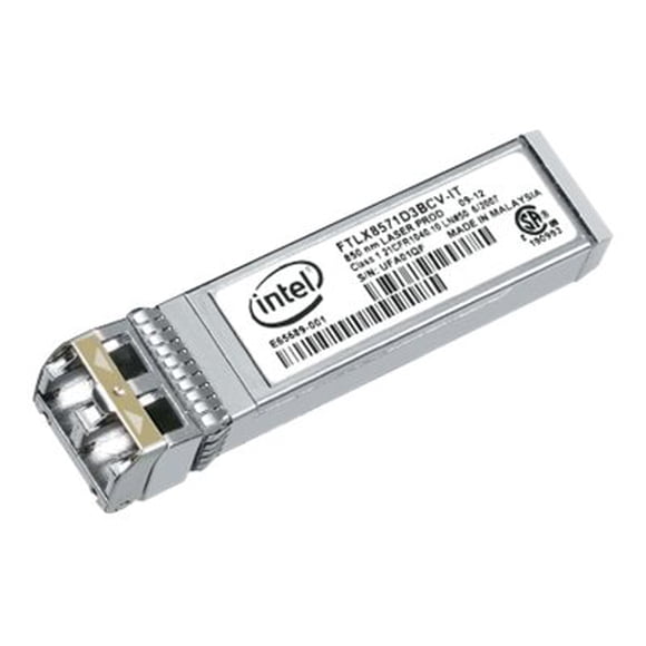 Intel Ethernet SFP+ SR Optics - SFP+ transceiver module - 10GbE - 1000Base-SX, 10GBase-SR - 850 nm - for Ethernet Converged Network Adapter X520, X710; Ethernet Server Adapter X520