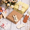 thumbnail image 2 of 60 Piezas de Conejito de Pascua Inacabado Adornos de Madera Peep Bunny Recortes de Madera para Pintar Madera en -Rebanadas de Conejo, 2 of 7