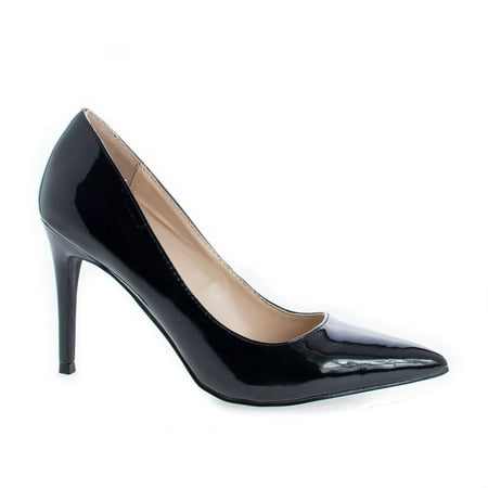 Miley by Shoe Republic, Pointed Toe Extra Cushioned Insole Classic Stiletto Heel (Best Sprinting Shoes Without Spikes)