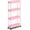 Pink, variant on Slim Rolling Storage Cart 4 Tier Bathroom Organizer Mobile Shelving Unit Utility Cart Tower Rack for Kitchen Laundry Narrow Places, White