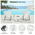 thumbnail image 5 of SERWALL Patio Chaise Lounge Chair, 78'' HDPE Outdoor Lounge Chair 5 Positions Pool Lounger White, 5 of 9