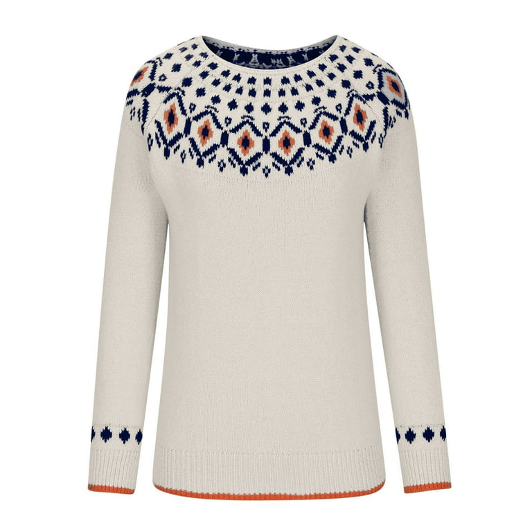 WXLWZYWL Fall Sweaters for Women 2024 Women's Knitted Fair WXLWZYWL Fall Sweaters for Women 2024 Women's Knitted Fair