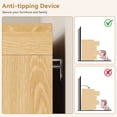 thumbnail image 4 of ASTUVIA 4 Drawers Dresser for Bedroom, 40" Tall Chest of Drawers with Curved Profile Design, Mid Century Fluted Storage Dressers Organizer,Natural, 4 of 9