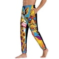 thumbnail image 3 of Kdxio Colorful Giraffes with Drinks Pattern Joggers,Sweatpants for Men with Pockets-X-Large, 3 of 5