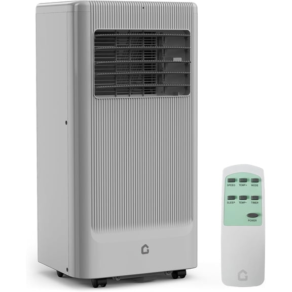 Senfot Portable Air Conditioner 10000 BTU- 3-in-1 AC Fan Dehumidifier- Cools 450 Sq.Ft- Quiet with Remote Timer Window Kit- Gray