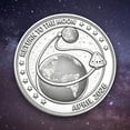 thumbnail image 4 of & To The Moon Commemorative Reversible (Gold Plated Front: Rocket ; Silver Plated Reverse: Earth Moon Spacecraft ) Program Collectible For Enthusiasts, 4 of 8